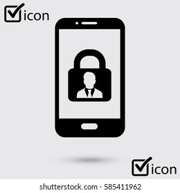Internet security concept  icon. Identification and protection symbol.