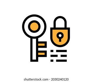 Icono de concepto de seguridad de Internet. icono de bloqueo. Icono de ciberseguridad. Símbolo de identificación y protección.