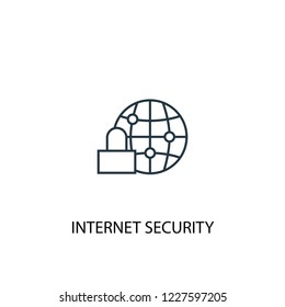 Internet Security concept line icon. Simple element illustration. Internet Security concept outline symbol design from Internet Security set. Can be used for web and mobile UI/UX
