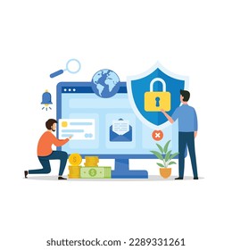 Internet security Concept for web page vector illustration