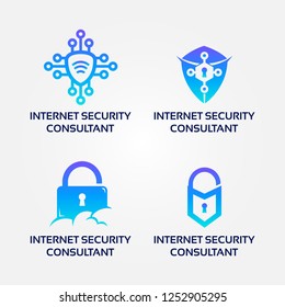 Internet Security Consultant Logo Set