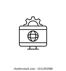 Internet security cyber robbery. Vector icon. On white background