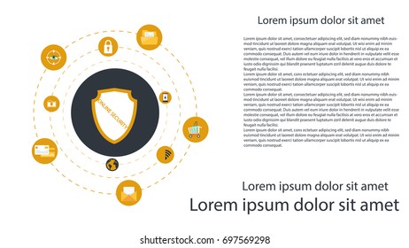 Internet security, data protection, secure data exchange, cryptography flat illustration concepts set. Creative flat design concepts for web banners, web sites, infographics. Flat vector illustrations