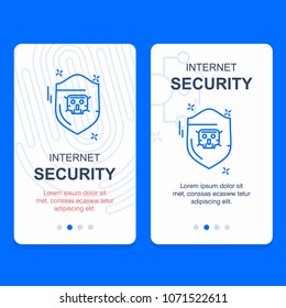 Internet security design with creative design and logo 