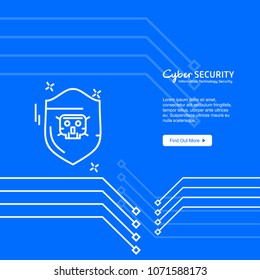Internet security design with creative design and logo 