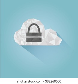 internet security design low poly vector
