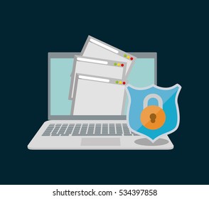 internet security document file page web padlock vector illustration eps 10