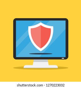 Internet security flat illustration concept.
