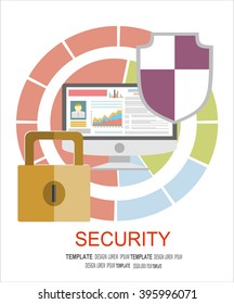 Internet security, flat illustration concepts set. Flat design concepts for web banners, web sites, printed materials, infographics. Creative vector illustration