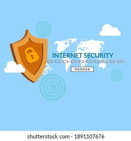 internet security  icon design illustration eps 10 vector
