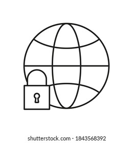 internet security icon element of secutrity icon for mobile concept and web apps. Thin line internet security icon can be used for web and mobile. Premium icon on white background