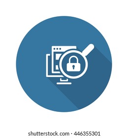 Internet Security Icon. Flat Design.