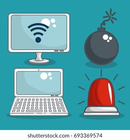 internet security icon set