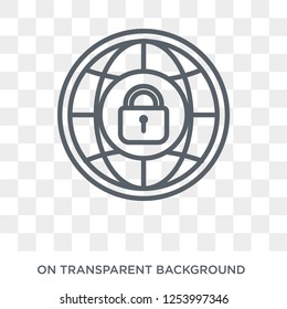 internet security icon. Trendy flat vector internet security icon on transparent background from Internet Security and Networking collection. High quality filled internet security symbol use for web