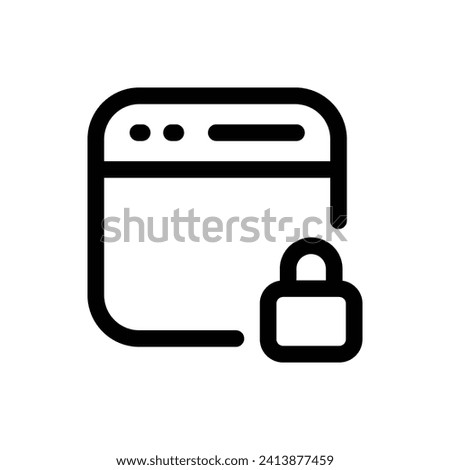 Internet Security icon in trendy outline style isolated on white background. Internet Security silhouette symbol for your website design, logo, app, UI. Vector illustration, EPS10.