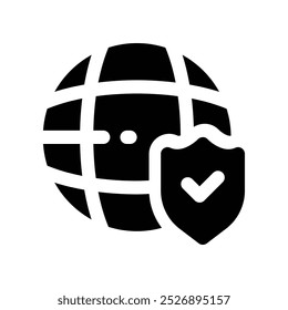 ícone de segurança da internet. ícone de glifos vetoriais para o design de seu site, celular, apresentação e logotipo.