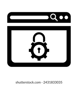 Internet Security Icon, Vector Graphics Illustrations 