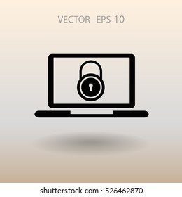 Internet security icon. vector illustration