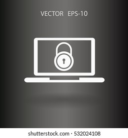 Internet security icon. vector illustration