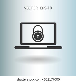 Internet security icon. vector illustration