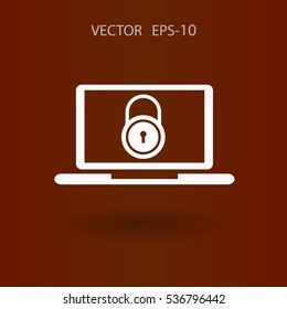 Internet security icon. vector illustration