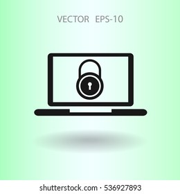 Internet security icon. vector illustration