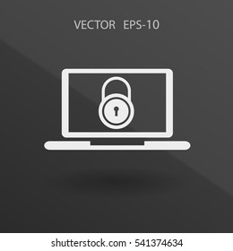 Icono de seguridad de Internet. ilustración vectorial