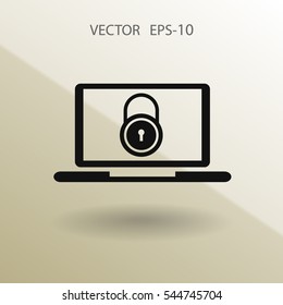 Internet security icon. vector illustration