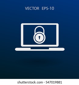 Icono de seguridad de Internet. ilustración vectorial