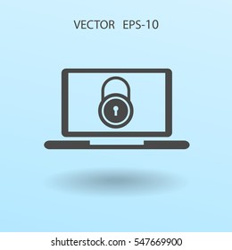 Icono de seguridad de Internet. ilustración vectorial