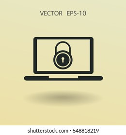 Internet security icon. vector illustration