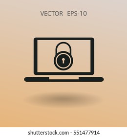 Internet security icon. vector illustration