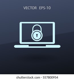 Internet security icon. vector illustration