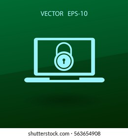 Internet security icon. vector illustration