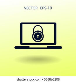 Internet security icon. vector illustration