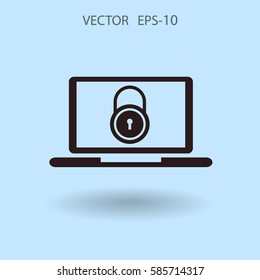 Internet security icon. vector illustration