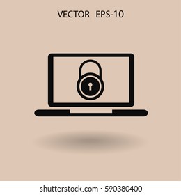Internet security icon. vector illustration