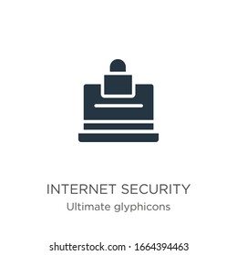 Internet security icon vector. Trendy flat internet security icon from ultimate glyphicons collection isolated on white background. Vector illustration can be used for web and mobile graphic design, 