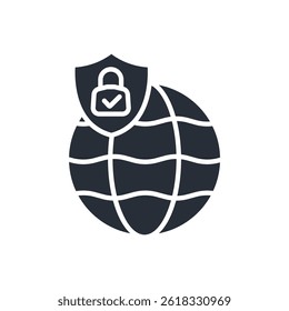 internet security icon. vector.Editable stroke.linear style sign for use web design,logo.Symbol illustration.