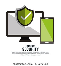 internet security information icon vector illustration design
