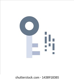 Internet, Security, Key  Flat Color Icon. Vector icon banner Template