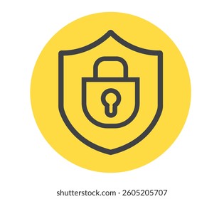 Internet security line icon isolaed concept	