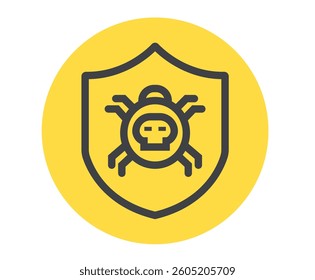 Internet security line icon isolaed concept	