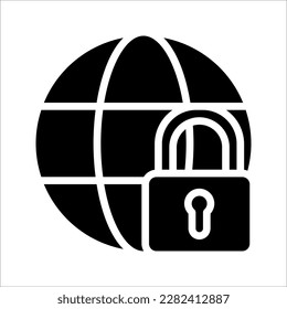 Icono de línea de seguridad de Internet. Elemento de contorno moderno, concepto de diseño gráfico, ilustración vectorial sobre fondo blanco