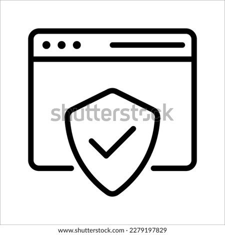 Internet security line icon. Modern outline element, graphic design concept, vector illustration on white background