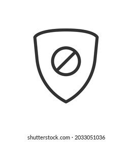Internet security line icon, sign or symbol. Premium pictogram in trendy outline style. Internet security pixel perfect vector icon isolated on a white background. 