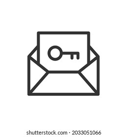 Internet security line icon in trendy style. Stroke vector pictogram isolated on a white background. Internet security premium outline icons.