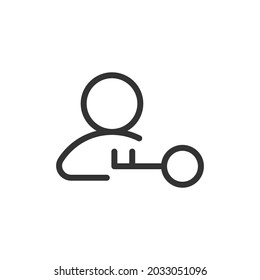 Icono de línea de seguridad de Internet a la moda. Pictograma vectorial de trazo aislado sobre un fondo blanco. Iconos de esquema premium de seguridad de Internet.