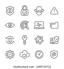 Internet Security - Line Icons Set