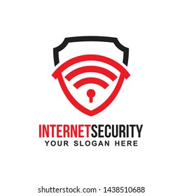 Internet security logo template vector illustration